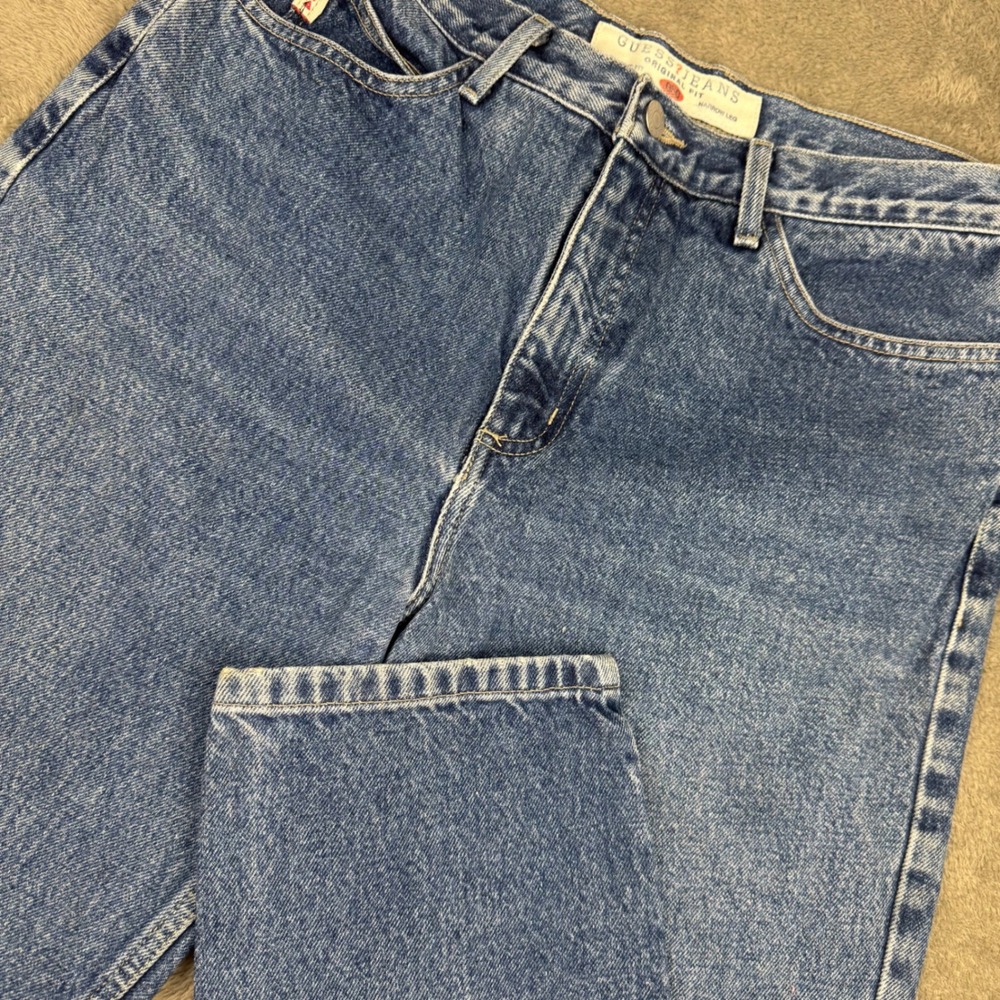 Guess Jeans Original Fit Mens 30x29 Blue Excellent Vintage Narrow Leg 1050RG